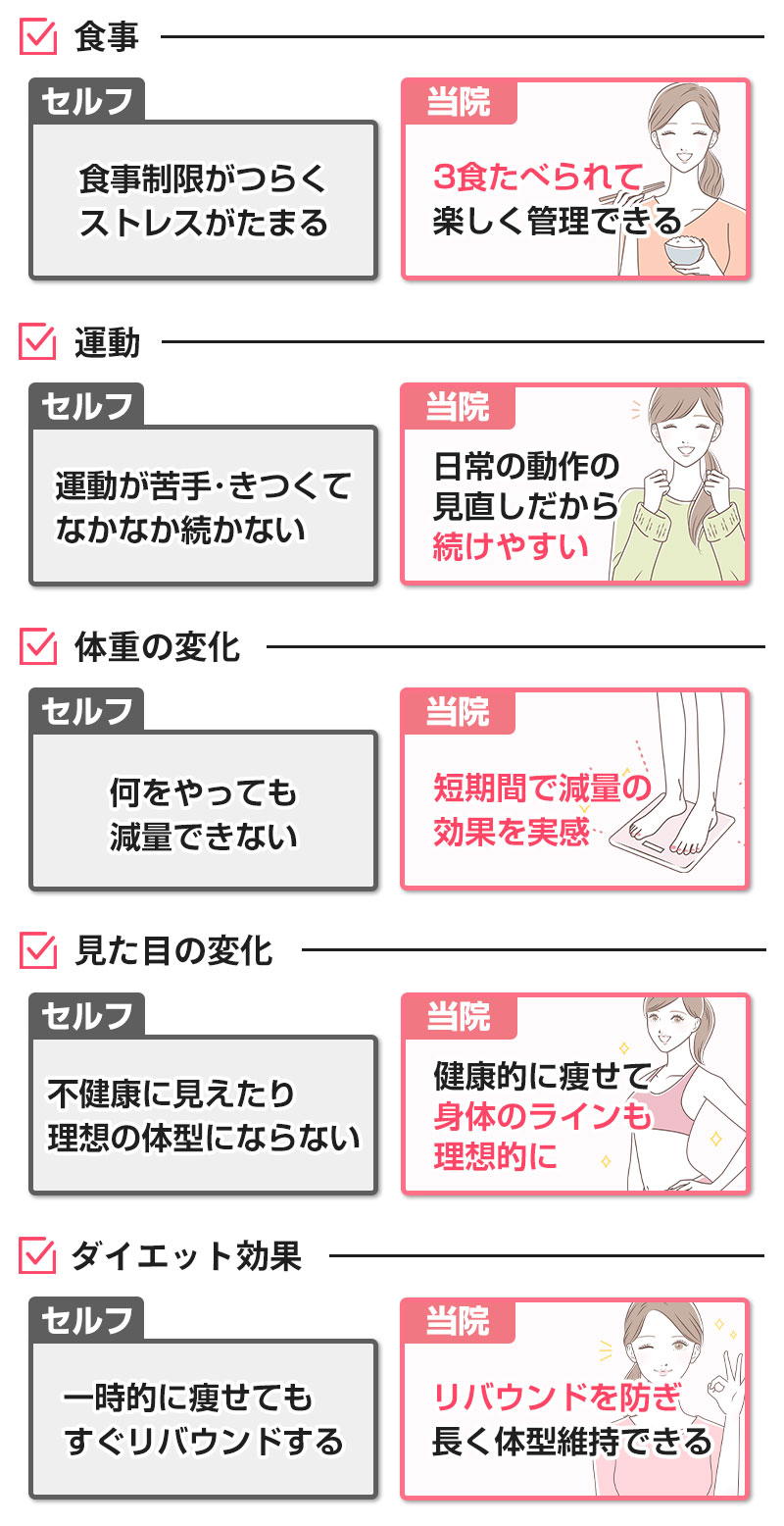ダイエット比較表
